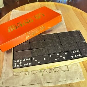 Vintage Plymouth Double Nine Domino Set Japan – Complete 56 Piece
